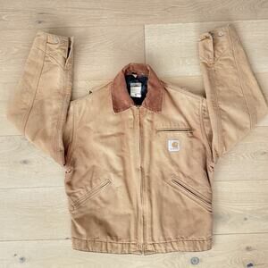 Vintage 90s Y2K Carhartt Made in USA Detroit Blanket Jacket Size 40 Regular